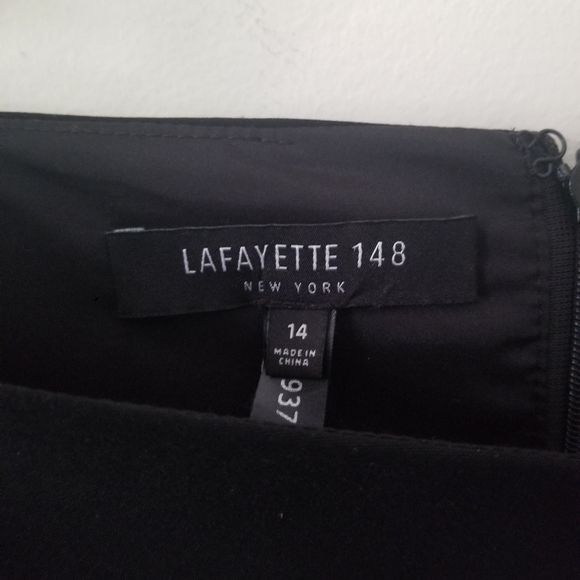 Lafayette 148 dress cocktail bell sleeves sz 14 - Picture 4 of 5